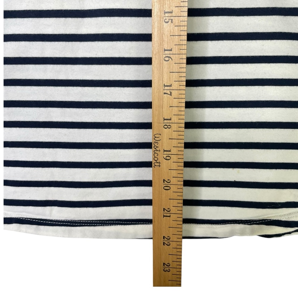 Tuckernuck Pomander Place women top Blouse 3/4 Sleeve striped size S henley - Picture 9 of 10
